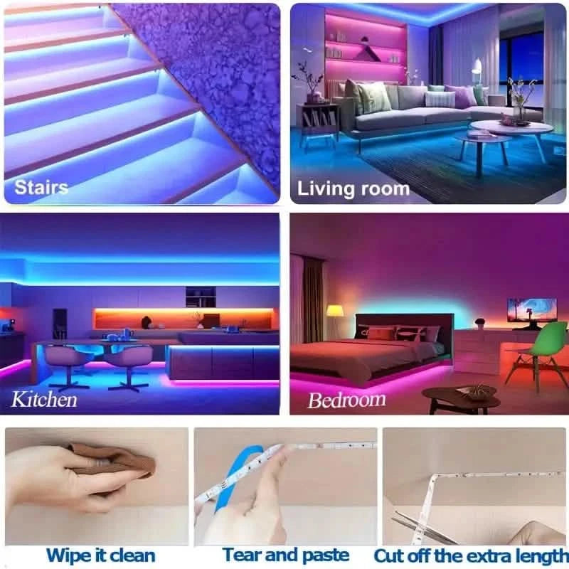 Multicolor LED Light Strip for TV with Remote Control String & Fairy Lights - DailySale