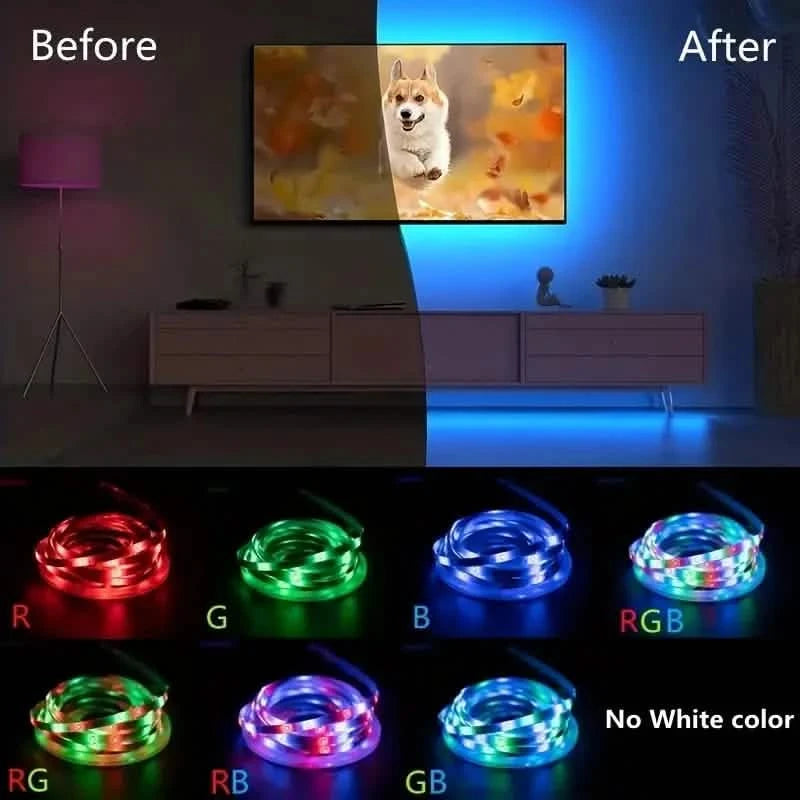 Multicolor LED Light Strip for TV with Remote Control String & Fairy Lights - DailySale