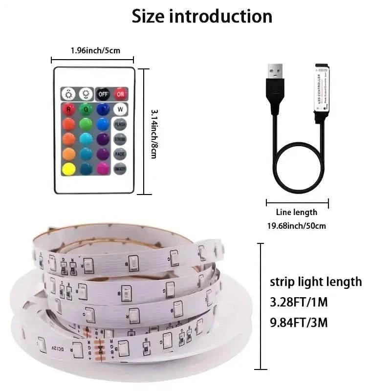 Multicolor LED Light Strip for TV with Remote Control String & Fairy Lights - DailySale