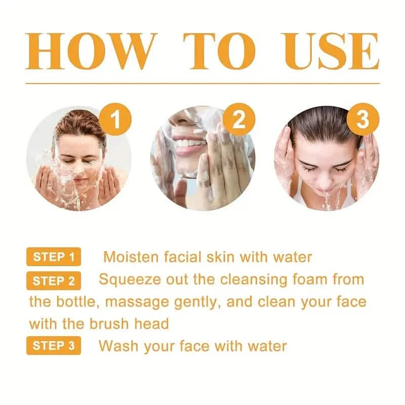 Natural Turmeric Glow Facial Cleanser - Gentle Foaming Face Wash for All Skin Types, Anti-Inflammatory, Brightening, and Hydrating - Cruelty-Free, Vegan, and Paraben-Free Skincare Beauty & Personal Care - DailySale