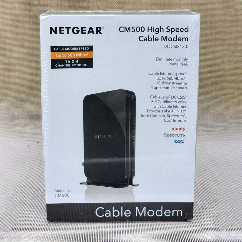 Netgear CM500 High Speed Cable Modem Up to 680 Mbps 16X4 Channel Bonding Computer Accessories - DailySale