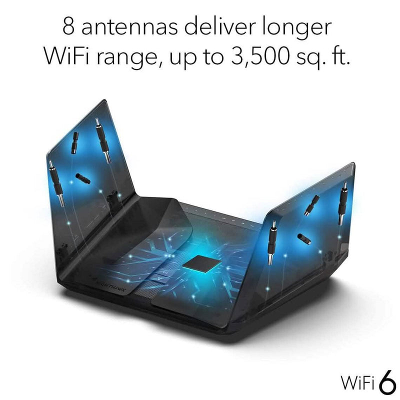 Netgear Nighthawk WiFi 6 (RAX120) AX6000 12-Stream Dual-Band Gigabit Router (Refurbished) Computer Accessories - DailySale