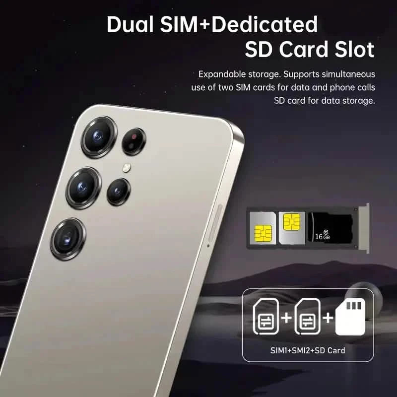 New Android 5G Smartphone, C24, 6.8-inch Large Screen, Dual SIM Standby, 8+256GB, Expandable 128GB, 12MP+50MP HD Camera Cell Phones - DailySale