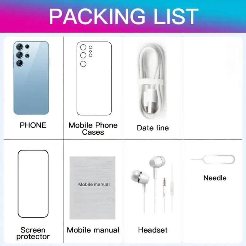 New Android 5G Smartphone, C24, 6.8-inch Large Screen, Dual SIM Standby, 8+256GB, Expandable 128GB, 12MP+50MP HD Camera Cell Phones - DailySale