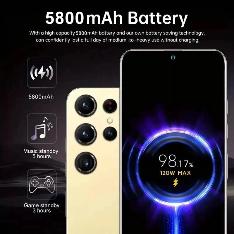 New Android 5G Smartphone, C24, 6.8-inch Large Screen, Dual SIM Standby, 8+256GB, Expandable 128GB, 12MP+50MP HD Camera Cell Phones - DailySale
