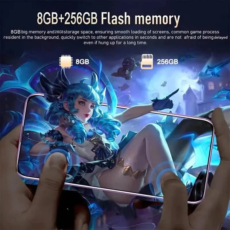 New Android 5G Smartphone, C24, 6.8-inch Large Screen, Dual SIM Standby, 8+256GB, Expandable 128GB, 12MP+50MP HD Camera Cell Phones - DailySale