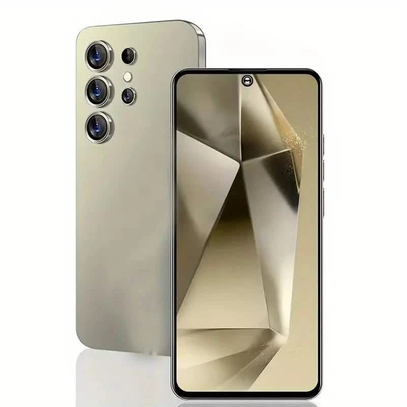 New Android 5G Smartphone, C24, 6.8-inch Large Screen, Dual SIM Standby, 8+256GB, Expandable 128GB, 12MP+50MP HD Camera Cell Phones Gold - DailySale