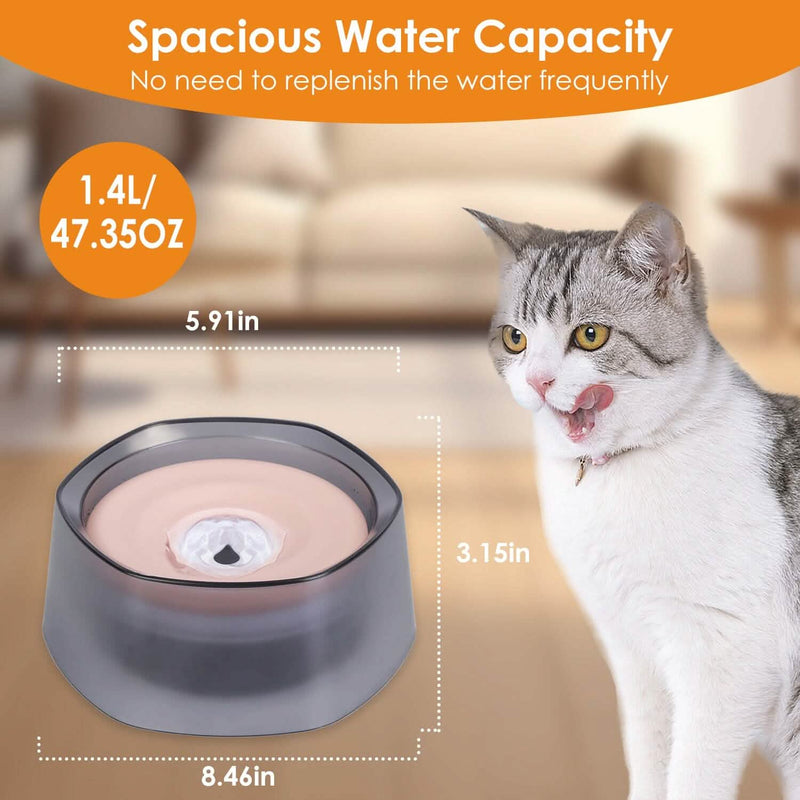 No Spill Dog Cat Water Bowl Spill Proof Slow Water Feeder Pet Supplies - DailySale