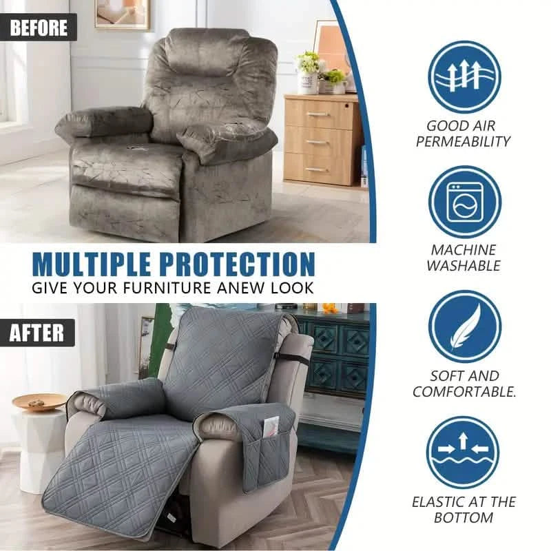 Non Slip Recliner Chair Cover, Washable Reclining Chair/Furniture Protector Furniture & Decor - DailySale