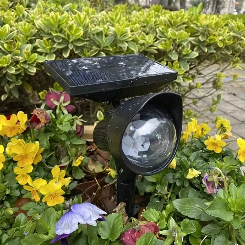 Outdoor Solar Rotating Color Projection Lamp Outdoor Lighting - DailySale