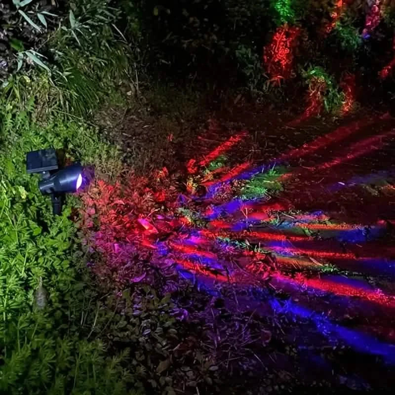Outdoor Solar Rotating Color Projection Lamp Outdoor Lighting - DailySale