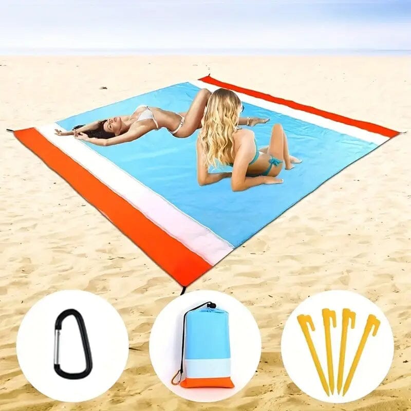 Oversized Waterproof Beach Blanket Sports & Outdoors Orange Small - DailySale
