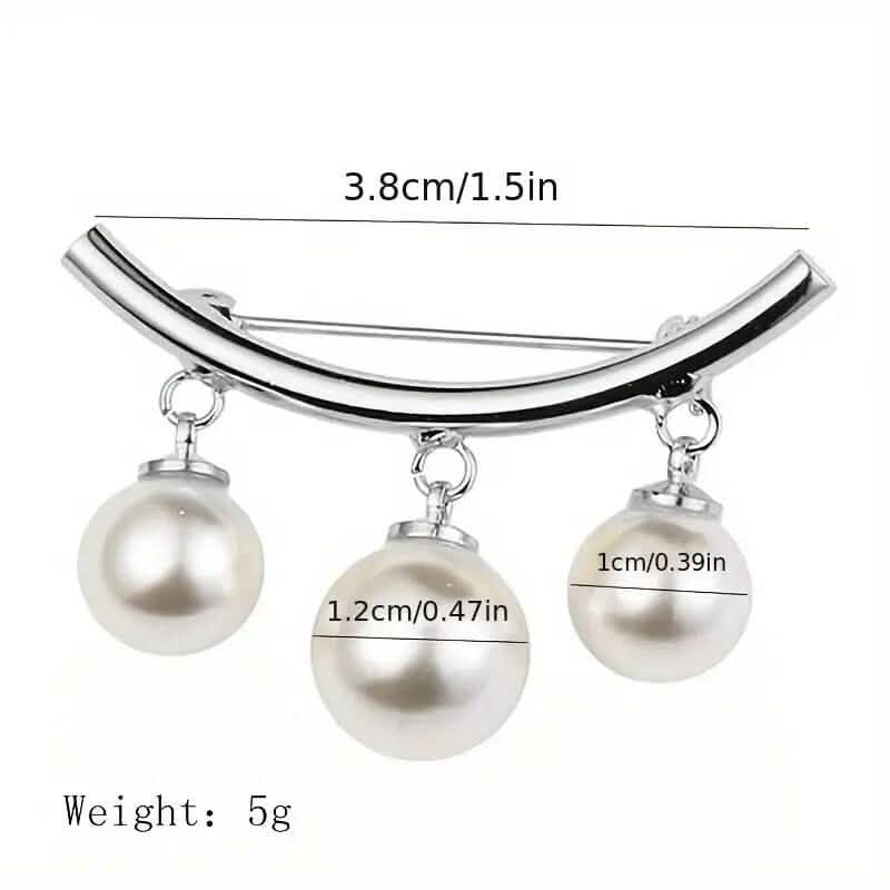 Pearl Fixed Collar Clip Charm Safety Pin Everything Else - DailySale