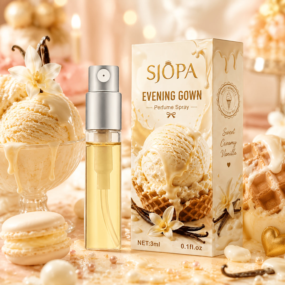 Single 3 ml mini perfume spray with its box