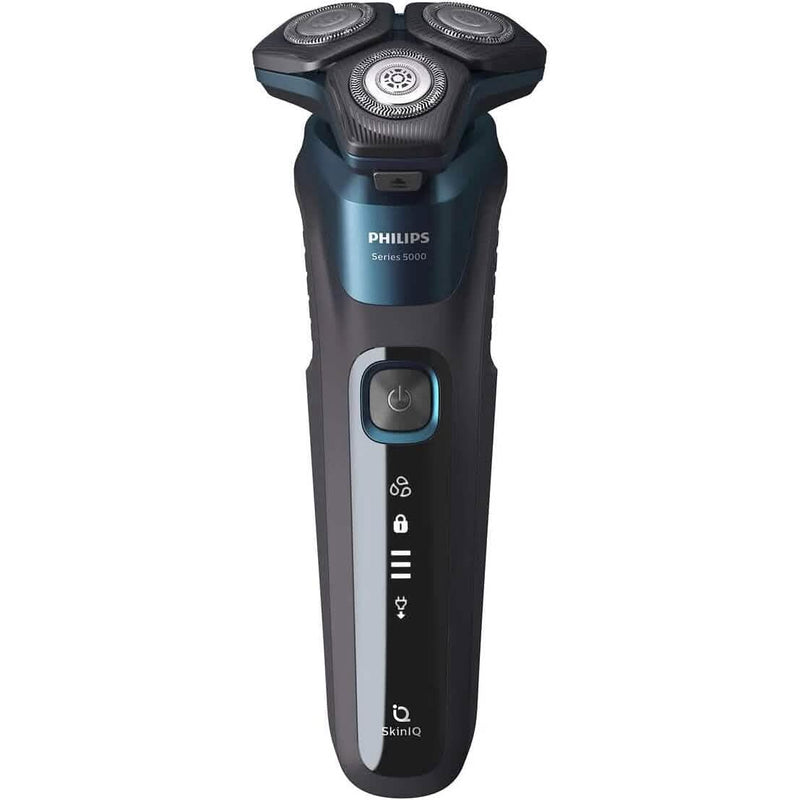 Philips Wet & Dry Shaver 5000 with SkinIQ Tech + Shave Heads, Charging & Cleaning Base (Refurbished) Men's Grooming - DailySale