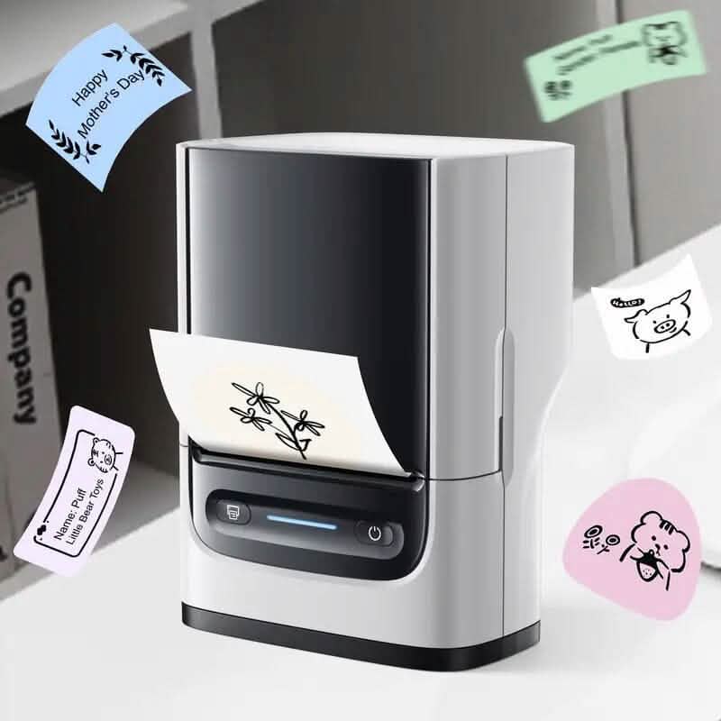 Polono Label Maker Machine with Tape PM220 Label Printer Mobile Accessories - DailySale