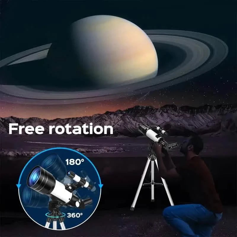 Portable Astronomical 150X Telescope 70mm Aperture Telescope Monocular With Tripod Sports & Outdoors - DailySale