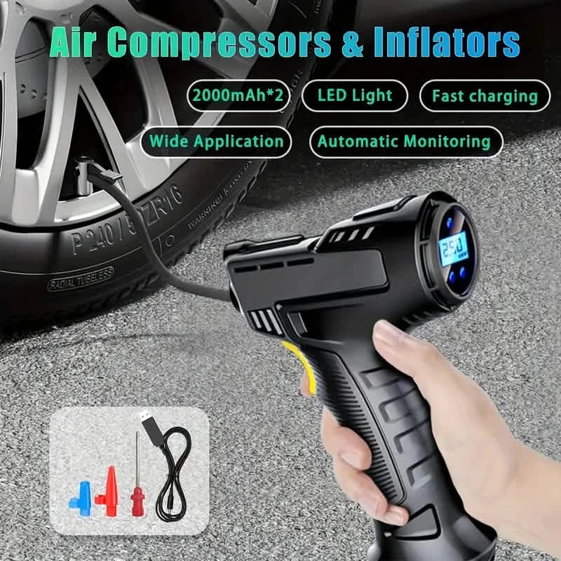 Portable Digital Tire Inflator with LED Light Automotive - DailySale
