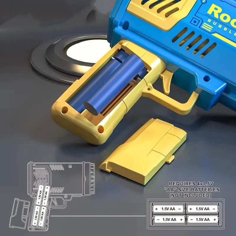 Portable Handheld Automatic Electric 40 Holes Rocket Launcher Bubble Gun with LED Light Toys & Games - DailySale