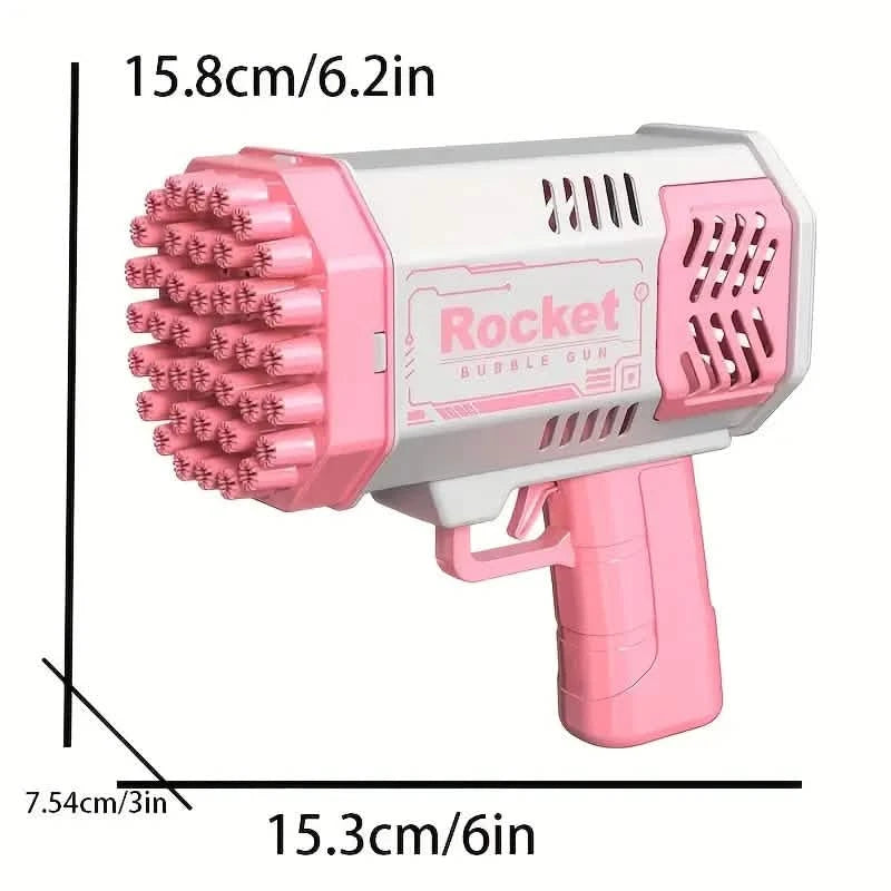 Portable Handheld Automatic Electric 40 Holes Rocket Launcher Bubble Gun with LED Light Toys & Games - DailySale