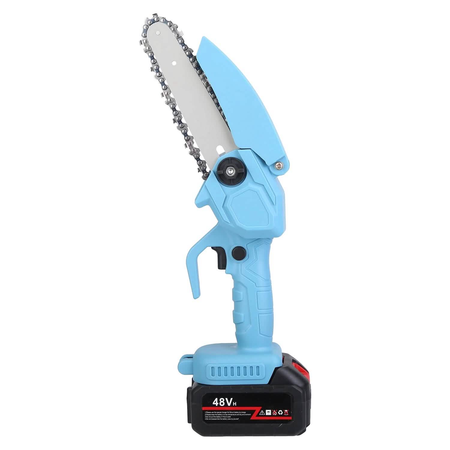 Portable Handheld Cordless Small Chain Saw Battery Powered with 2Pcs 2200mAh Rechargeable Batteries 4in/6in Chains for Pruning Trees Wood Cutting Home Improvement - DailySale