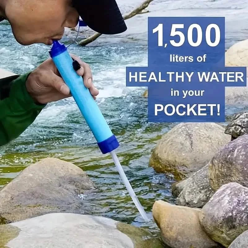 Portable Outdoor Water Purifier, 4-Stage Filtration System, Manual Reverse Osmosis Membrane Sports & Outdoors - DailySale