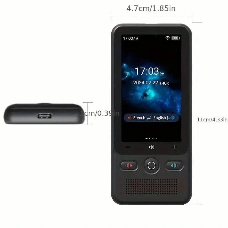 Portable Two-Way Language Translator with 138 Languages & 39 Voices Audio Accessories - DailySale