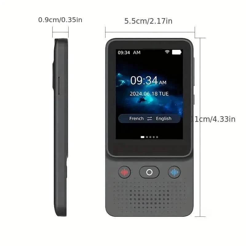 Portable Two-Way Language Translator with 138 Languages & 39 Voices Audio Accessories - DailySale