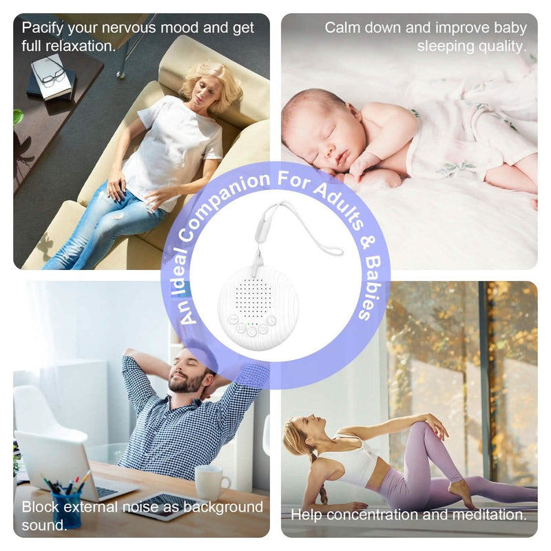 Portable White Noise Sound Machine for Sleep Aid Wellness - DailySale