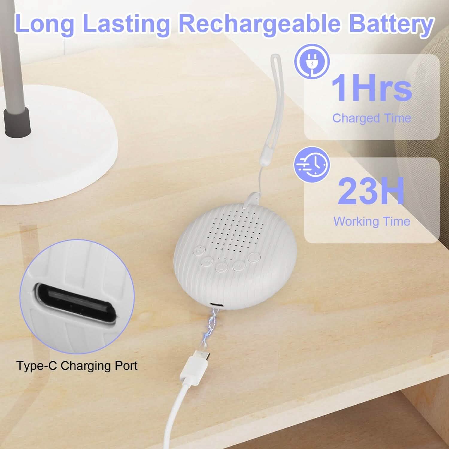 Portable White Noise Sound Machine for Sleep Aid Wellness - DailySale