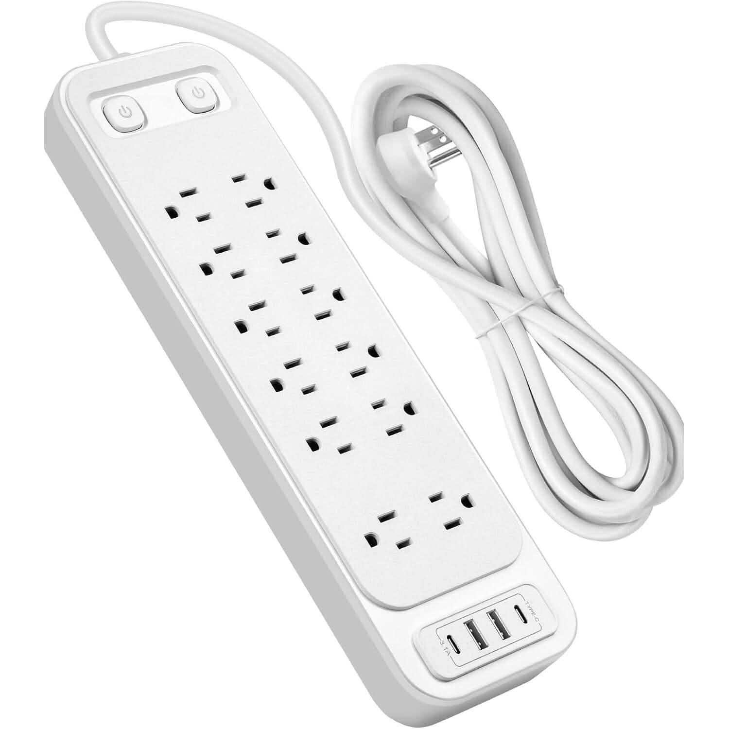 Power Strip with Surge Protector Extension Cord Batteries & Power Accessories - DailySale