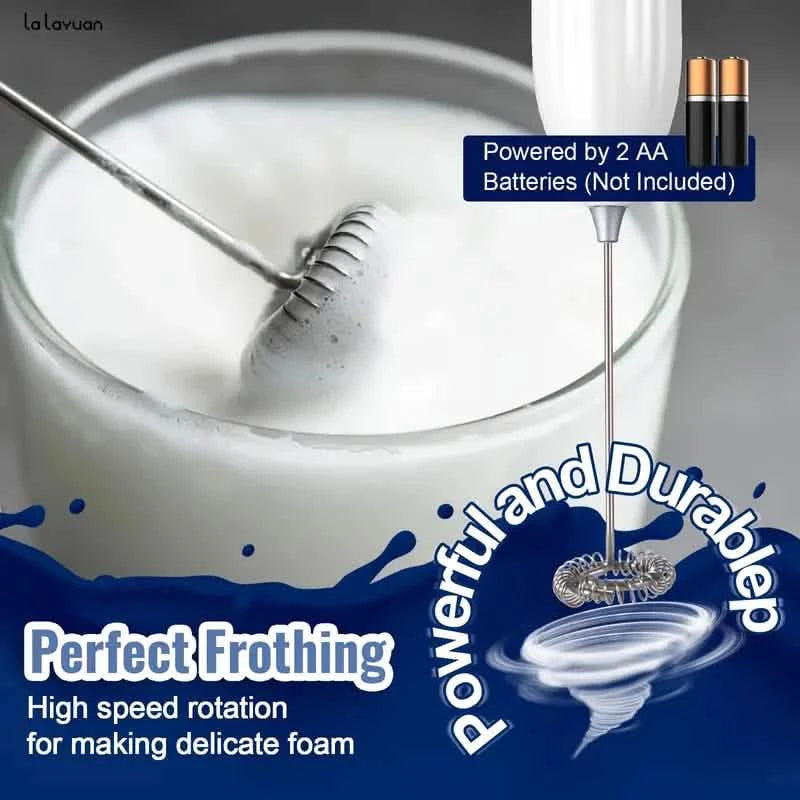 Powerful Electric Milk Frother Stainless Steel Drink Mixer Kitchen Tools & Gadgets - DailySale