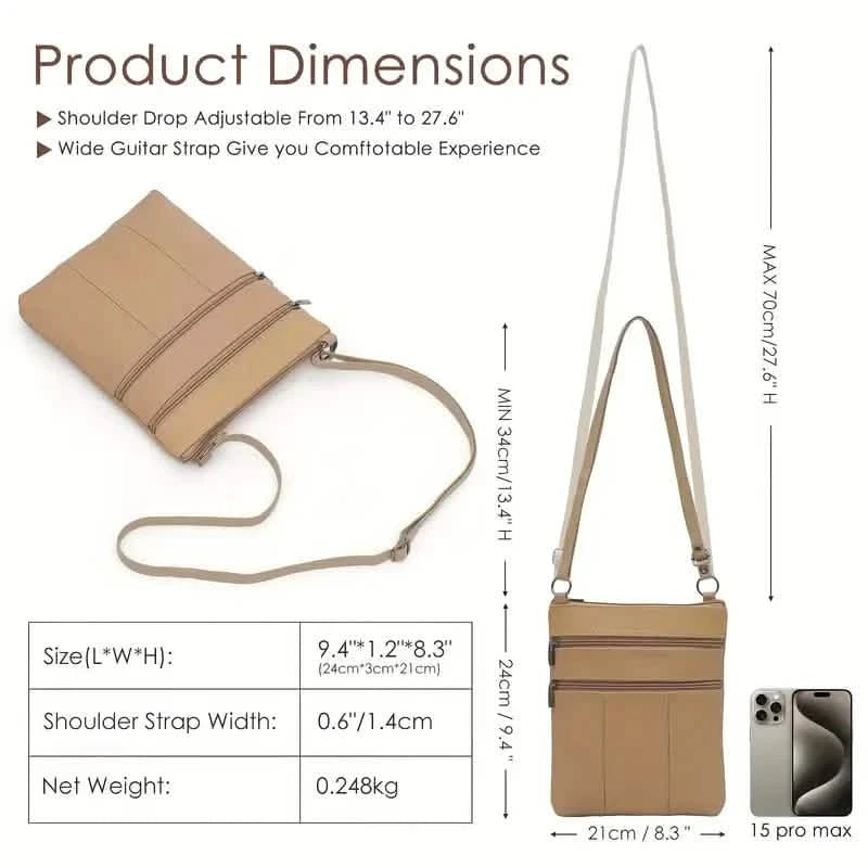 Premium Leather Organizer Purse Women's Handbag Travel Bag Handbags & Wallets - DailySale