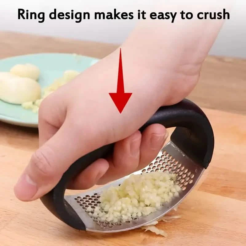 Premium Stainless Steel Garlic Rocker Press - Compact, Durable, and Rust-Resistant Kitchen Gadget Kitchen Tools & Gadgets - DailySale