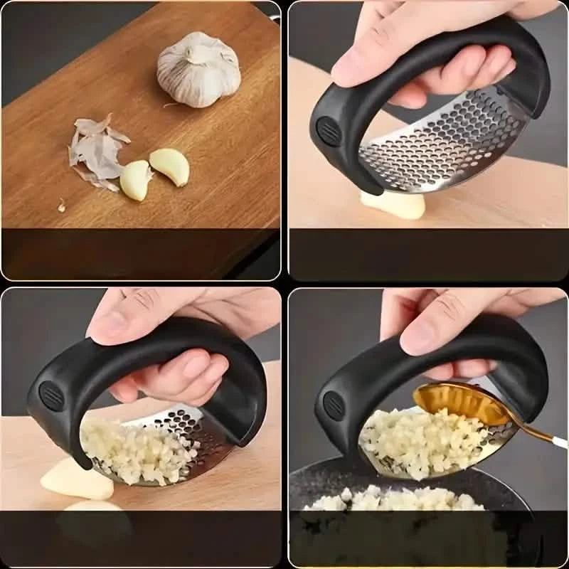 Premium Stainless Steel Garlic Rocker Press - Compact, Durable, and Rust-Resistant Kitchen Gadget Kitchen Tools & Gadgets - DailySale