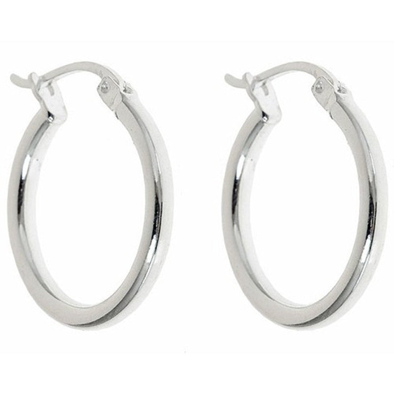 Sterling Silver French Lock Hoop Earrings