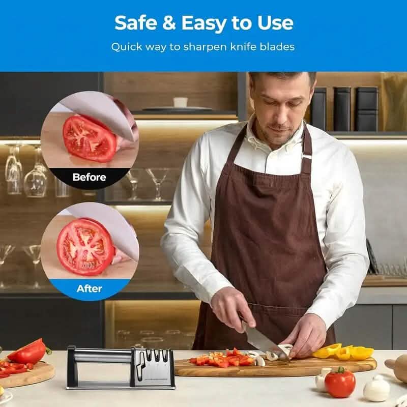 Professional 4-Stage Knife Sharpener Tool Kitchen Tools & Gadgets - DailySale