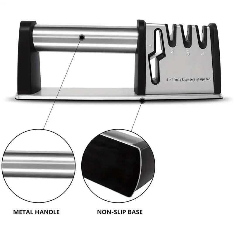 Professional 4-Stage Knife Sharpener Tool Kitchen Tools & Gadgets - DailySale