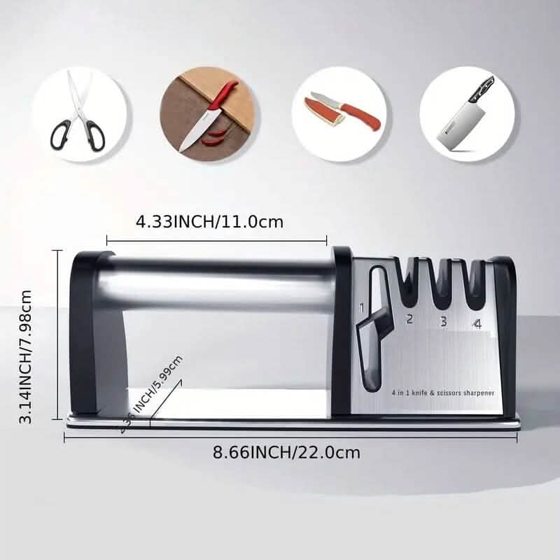 Professional 4-Stage Knife Sharpener Tool Kitchen Tools & Gadgets - DailySale