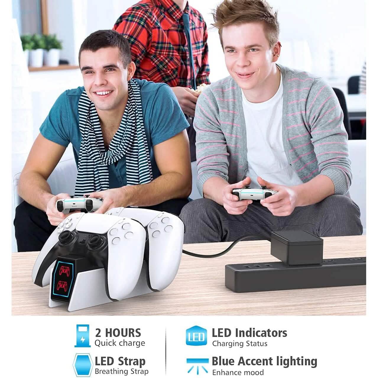 PS5 Controller Charger Station with Fast Charging AC Adapter 5V/3A Video Games & Consoles - DailySale