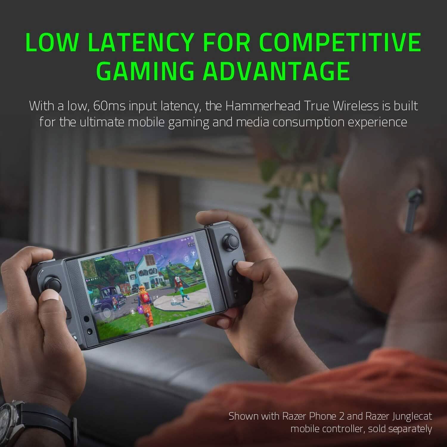 Razer Hammerhead 13MM Drivers True Wireless Bluetooth Gaming Earbuds (Refurbished) Headphones - DailySale