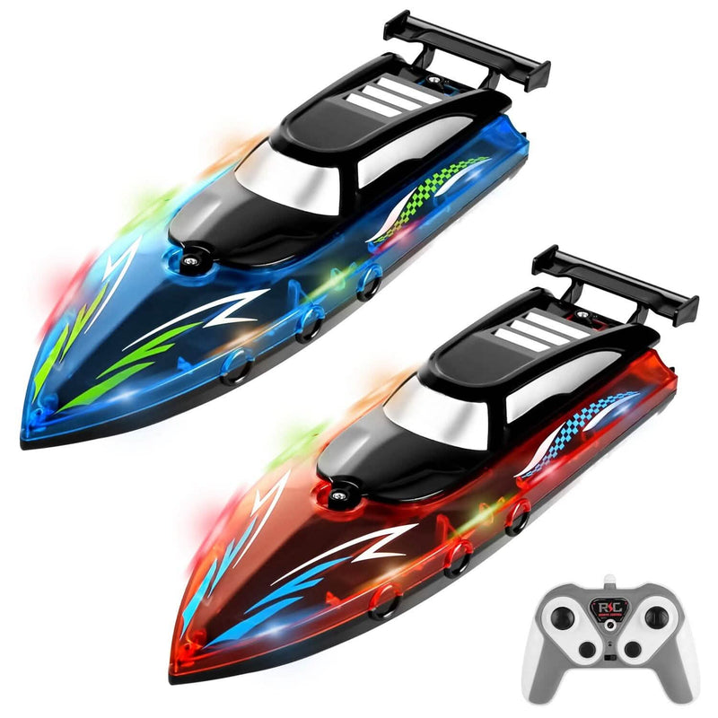 RC Boat with Colorful LED Light 10KM/H Toys & Games - DailySale