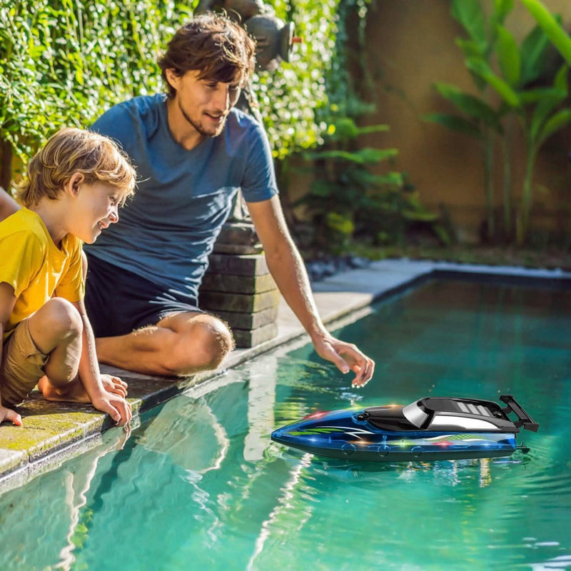 RC Boat with Colorful LED Light 10KM/H Toys & Games - DailySale