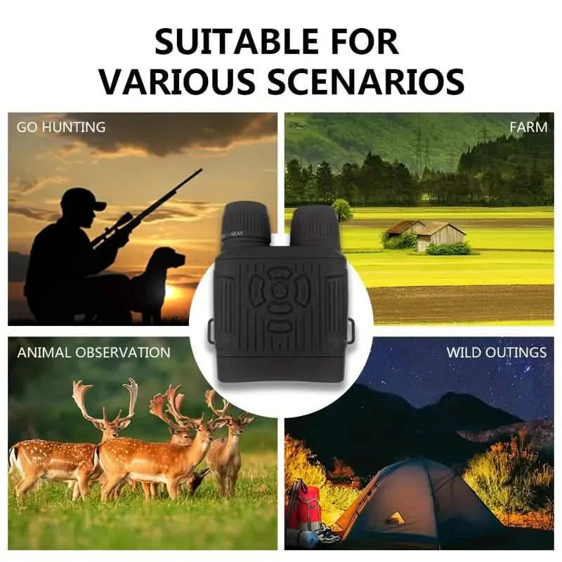 Rechargeable Infrared Night Vision Goggles 10X Digital Zoom with 3'' Screen Sports & Outdoors - DailySale