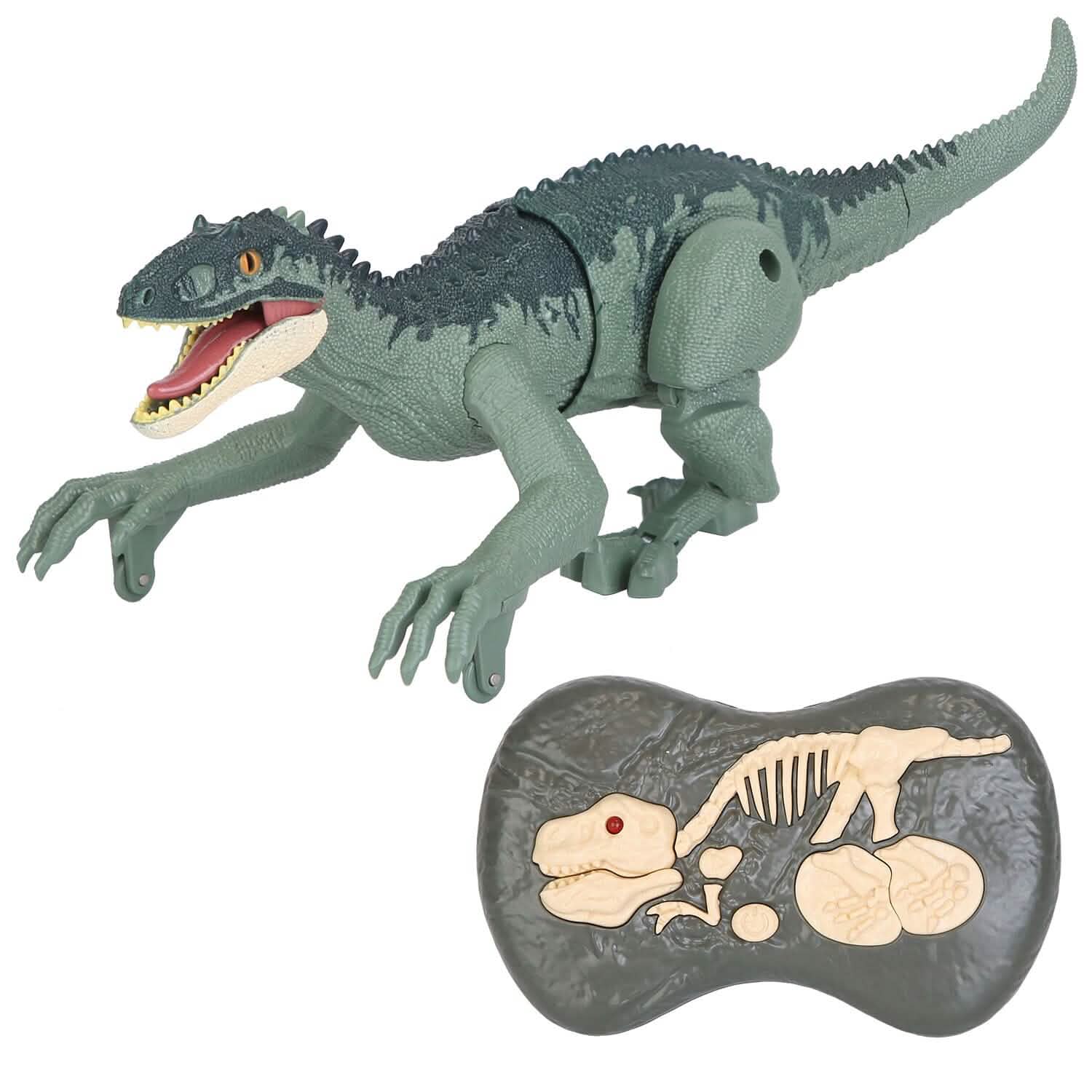 Remote Control Dinosaur with 3D Eye Roaring Sounds for 3-12 Years Old Toys & Games Green - DailySale