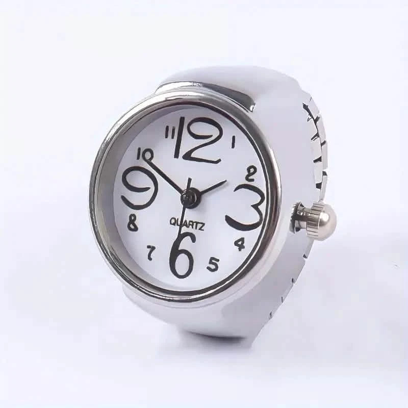 Retro Creative Finger Mini Watch For Teenagers Rings White - DailySale