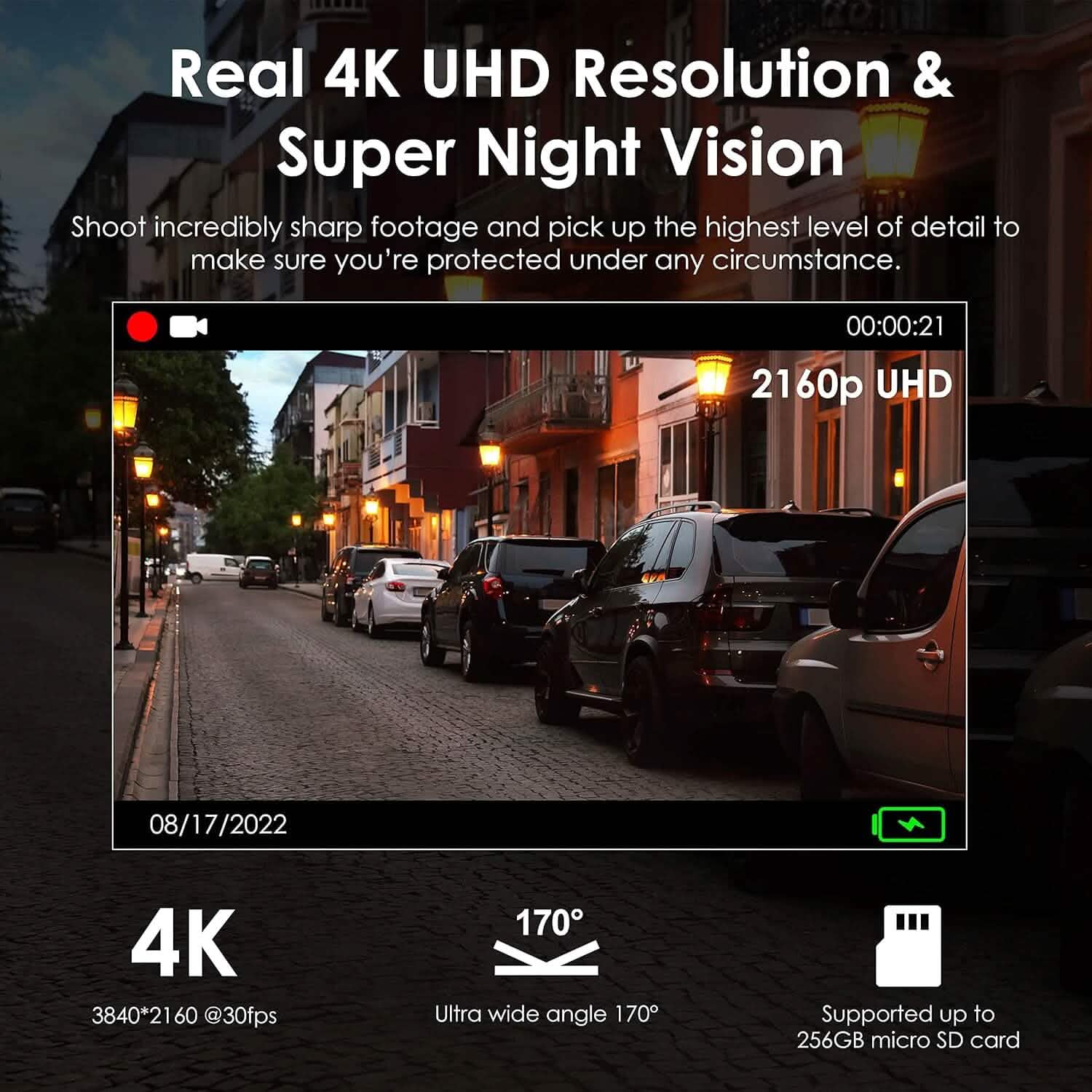 RexingUSA V55 Dash Cam - 4k Modular Capabilities Automotive - DailySale