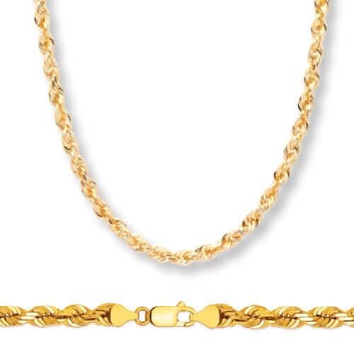 Rope Chain in Yellow Gold - 5mm Necklaces - DailySale