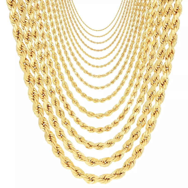 Rope Chain in Yellow Gold - 6mm Necklaces - DailySale