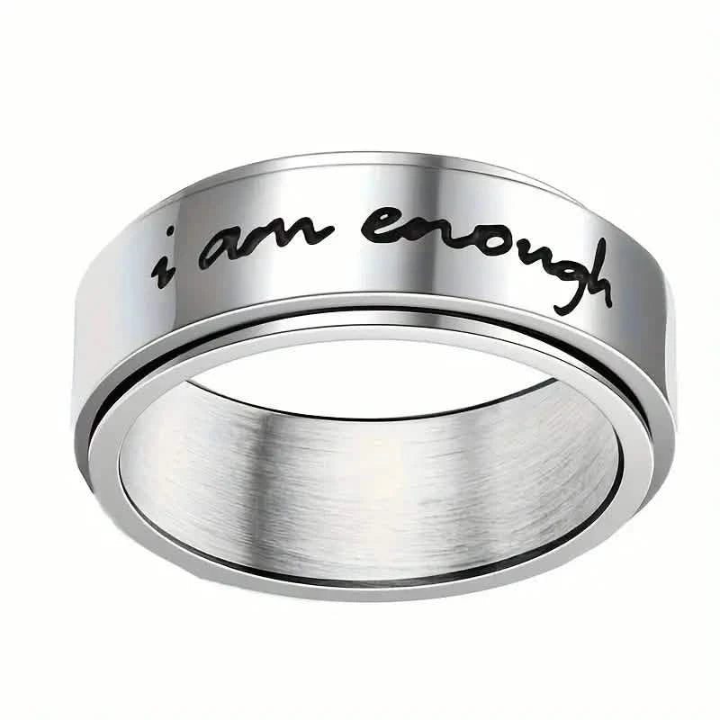Rotatable Stainless Steel Anxiety Ring Rings 6 - DailySale